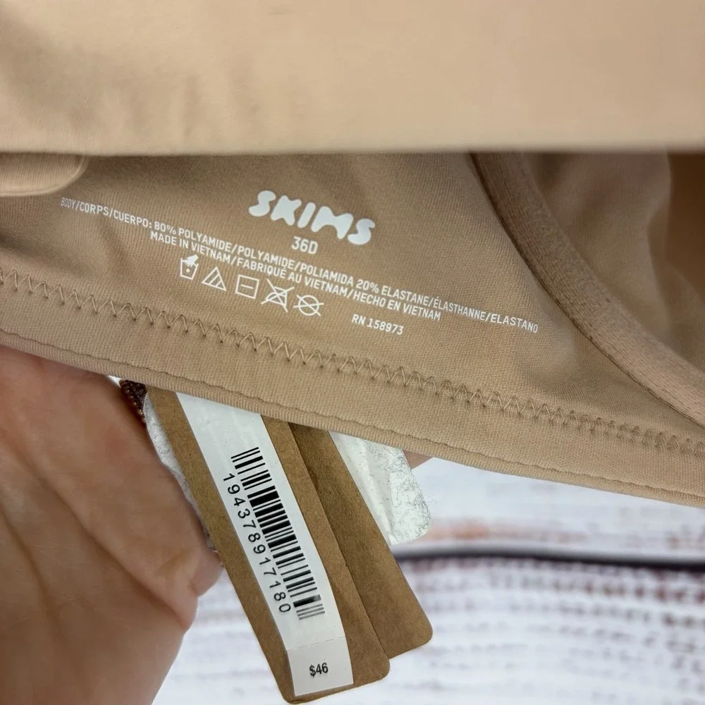 SKIMS Kim Kardashian Fits Everybody Unlined Demi Tshirt Bra 36D NWT Clay $46 - Picture 8 of 8